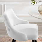 Modway - Adorn Performance Velvet Tabouret de bar - Blanc-Tissu résistant aux taches durable