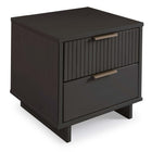 Manhattan Comfort - Granville commode et table de chevet modernes - gris foncé - ensemble de 2-17,72 po L x 37,80 po l x 31,73 po H