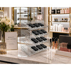Azar Displays – Présentoir à maquillage de comptoir à 4 niveaux de 16 compartiments à panneau perforé (222484)-16 compartiments