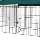 PawHut - Cage pour petits animaux pour poules, lapins, chinchillas 87 po L x 34 po l x 28 po H-Recouvert d’un toit d’ombrage pour protéger des UV 