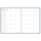 Cambridge - Agenda mensuel 2026-2027 Workstyle Classic - 11 po H x 9 po l - bleu - bilingue-Couverture en poly durable avec des accents dorés