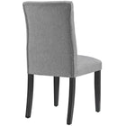 Modway - Duchess Tissu Chaise à manger Ensemble de 4 - Gris clair-Capsules de pied non marquées