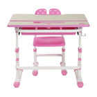 TygerClaw - Bureau pour enfants à hauteur réglable avec rangement, rose-La manivelle permet un réglage manuel de la hauteur du bureau pour atteindre la position souhaitée