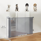 PawHut - Barrière pour chien rétractable, s’étend jusqu’à 55 po de large-Montage à vis pour plus de stabilité 
