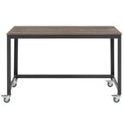 Modway - Vivify Bureau informatique Bureau - Noyer gris-Cadre en acier gris revêtu de poudre