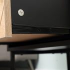 HOMCOM - Table de chevet moderne avec tiroir et étagère de rangement - noir-Fabriqué en panneau de particules avec des pieds en métal solide pour une utilisation quotidienne fiable