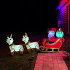 HOMCOM - Décorations de Noël extérieures de 8' avec affichage de lumières LED-Couleur : multicoloure 
