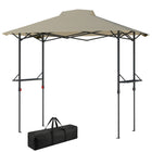 Outsunny - Gazébo pliant pour barbecue 5 pi l x 8.5 pi L avec étagères - Auvent d'extérieur UPF 50+ - Kaki-Présente un design pop-up pour une installation facile