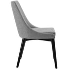 Modway - Viscount Tissu Chaise à manger - Gris clair-Rembourrage en mousse dense