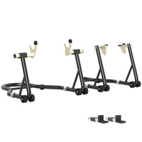 HOMCOM - Support élévateur pour motocyclette-Tube en acier épais avec structure de support triangulaire offrant une capacité de charge de 850 lb (390 kg)

