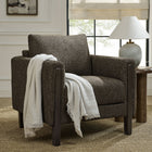 Modway - Hawken Tissu Boucle Fauteuil d’accent - Antique Espresso-Pieds effilés en bois massif