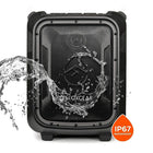 ECOXGEAR – Système de son et haut-parleur 100 W Bluetooth EcoBoulder, portatif, étanche, flottant et rugueux, gris -Laissez tomber l'EcoBoulder dans votre piscine, un lac ou l'océan, pas de soucis, il flotte