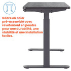Motionwise - Bureau de la série M2 48 po de largeur, Motionwise - Bureau électrique assis-debout avec double moteurs et tiroir coulissant - Gris Rustique-9