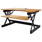Rocelco - Support de bureau haut de gamme DADR-40 à hauteur réglable - 40 po - avec portée verticale allongée - Teck-Support de bureau à hauteur réglable avec portée verticale allongée