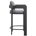 Modway - Tahoe Terrasse extérieure Aluminium pour patio Chaise de bar - 44,5 po - Gris-Coussin de siège et dossier amovible