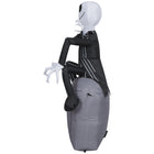 GEMMY - Jack Skellington gonflable d'Halloween sur pierre tombale - 107 cm-Se dégonfle pour un rangement facile