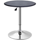 HOMCOM - Table de bar ronde, montage facile pour bar à domicile, petite salle à manger - noir-Le mécanisme de levage hydraulique permet un réglage de la hauteur de 26 po à 36 po 