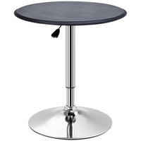 HOMCOM - Table de bar ronde, montage facile pour bar à domicile, petite salle à manger - noir-Le mécanisme de levage hydraulique permet un réglage de la hauteur de 26 po à 36 po 