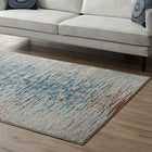 Modway - Hesper Treillis floraux contemporains vieillis Tapis de comédie 8 pi l x 10 pi L - Beige sarcelle et brun-Dessous en caoutchouc de prise