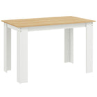 HOMCOM - Table à manger moderne 47 po avec effet bois - chêne-Finition élégante en bois à surface mélaminée avec une légère résistance à l'eau pour un usage quotidien 