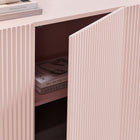 Modway - Dahlia Cannelées et festonnées Armoire de rangement de buffet - Rose doux-Cadre de bord en cascade