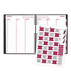Brownline - 2027 agenda hebdomadaire CoilPro avec couverture rigide imitation lézard – 11 po x 8 1/2 po – noir-Reliure spirale double avec couverture rigide aspect lézard