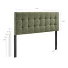 Modway - Lily Rembourré Tête de lit Queen size, Feuille-Tête de lit Queen size