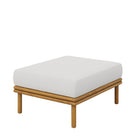 Modway - Wren Terrasse extérieure Bois de teck Ottoman in Voile naturelle-Bois de teck massif