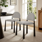 Modway - Hayley Tissu rembourré Fauteuil d’appoint de salle à manger - Chameau Noir-Pieds métalliques effilés