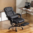 HOMCOM - Fauteuil de bureau avec massage - chaise de bureau inclinable - noir-Le rembourrage épais à haute résilience assure un soutien optimal 