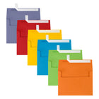 JAM Paper - Enveloppes d'invitation colourées A7 avec fermeture autocollante à décoller et coller - 5 1/4 x 7 1/4 - couleurs primaires assorties - 150/paquet-Couleurs : Bleu, Rouge, Orange, Vert, Violet, Jaune