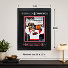 Frameworth - Frederik Andersen 16 po H x 20 po l Cadre signature réplique Carolina Hurricanes Champions de la Coupe Stanley 2026 - Sous licence officielle LNH/AJLNH-6