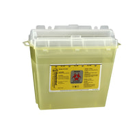 Bemis 5 L pour contenant d'objets no 175040 - boîte de 32 jaune translucide-Cylindre rotatif sur le dessus du contenant permettant une elimination sans les mains.