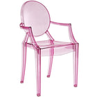 Modway - Casper Fauteuils de salle à manger Ensemble de 2 - Rose-Polycarbonate solide
