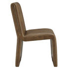 Modway - Emory Cuir végane Fauteuil d’appoint de salle à manger - Canyon-Arrivée entièrement assemblée