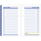 AT-A-GLANCE - Recharge de calendrier de bureau hebdomadaire 2027 QuickNotes 2 pages/jour - 6 po H x 3 1/2 po l - anglais-Papier ameliore resistant aux bavures