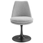 Modway - Lippa Salle à manger pivotante Rembourré Fauteuil d’appoint - Noir Gris clair-8