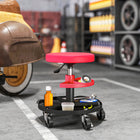 HOMCOM - Tabouret roulant de mécanicien-Réglage pneumatique de la hauteur de 15,7 po à 20 po (40 à 51 cm), réduit la tension sur les genoux 
