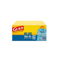 26 Sacs bleus ordinaires à nœud facile de Glad pour la récupération- 45L-Les sacs bleus GLAD peuvent contenir tous vos articles recyclables.