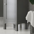 Kleankin - armoire de rangement de salle de bain haute avec étagères réglables - gris-Matériau : MDF 