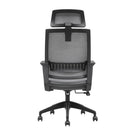 Brassex - Chaise de bureau Jared - Gris-Structure en métal et bois composite pour un cadre solide et résistant