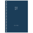 Quo Vadis - EXDI Agenda Quotidien avec calendriers mensuels - 15 cm l x 21 cm H - Couleurs Assorties - Bilingue-1 day per page