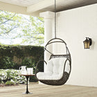 Modway - Arbor Terrasse extérieure Chaise à balançoire sans support - Blanc-Cadre robuste en acier revêtu de poudre