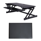 Rocelco – Poste de travail de luxe assis/debout, hauteur réglable, DADR+MAFM avec tapis anti-fatigue moyen, noir-Le poste DADR de Rocelco repose sur votre bureau actuel. Il offre une surface de travail de 37,4 po x 20,5 po réglable en hauteur qui peut accueillir 2 ou 3 moniteurs. Les vérins pneumatiques peuvent supporter un poids de jusqu'à 50 lb.