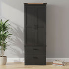 HOMCOM - Armoire de cuisine haute 67 po avec étagères réglables - noir-Couleur : Noir  