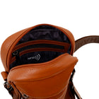 CHAMPS - Collection Onyx Sac à bandoulière vertical - Brun-Poche arrière à glissière