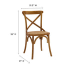 Modway - Gear Fauteuil d’appoint de salle à manger Ensemble de 2 - Noyer-Siège en rotin naturel