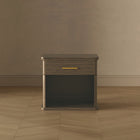 Manhattan Comfort - Table de nuit traditionnelle Clifford à 1 tiroir - Noyer-Garantie limitée du fabricant de 30 jours