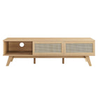 Modway - Soma 60 po Meuble TV, Chêne-Portes coulissantes