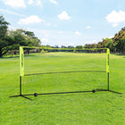 Soozier – Filet de badminton portatif – Jaune-Structure métallique solide résistante à la rouille 
